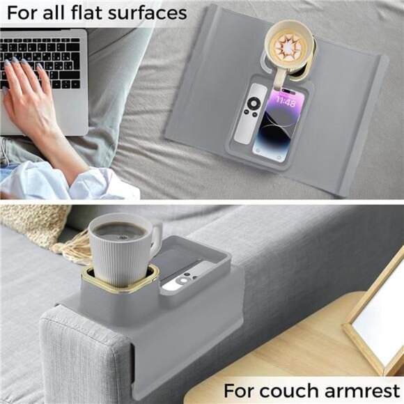 Couch Cup coffee Holder Remote Holder Sofa Arm Organizer - Picture 6 of 10